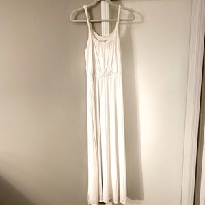 Ann Taylor LOFT Long White Dress